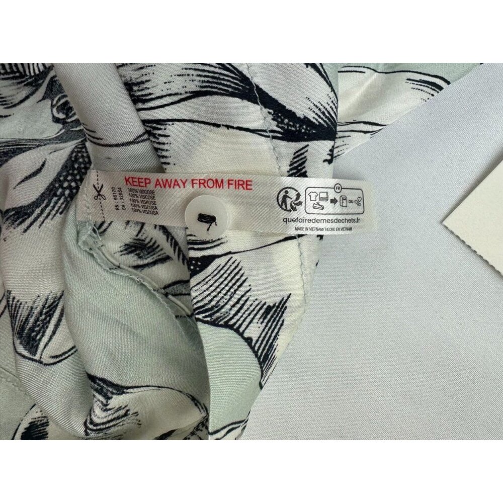 NWT Anthropologie Bow Print Women's Pajama top - Black and White Size Large - Picture 4 of 7